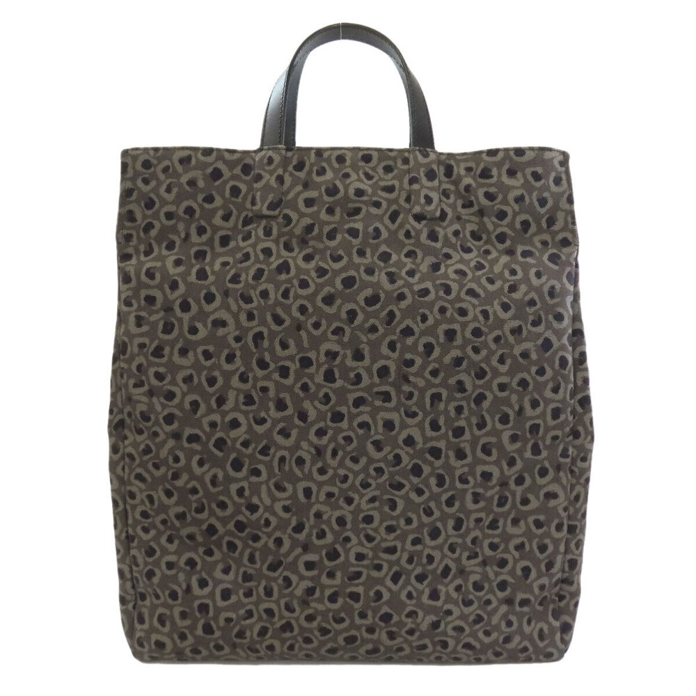 Gucci Tote Bag Calfskin Canvas Leopard